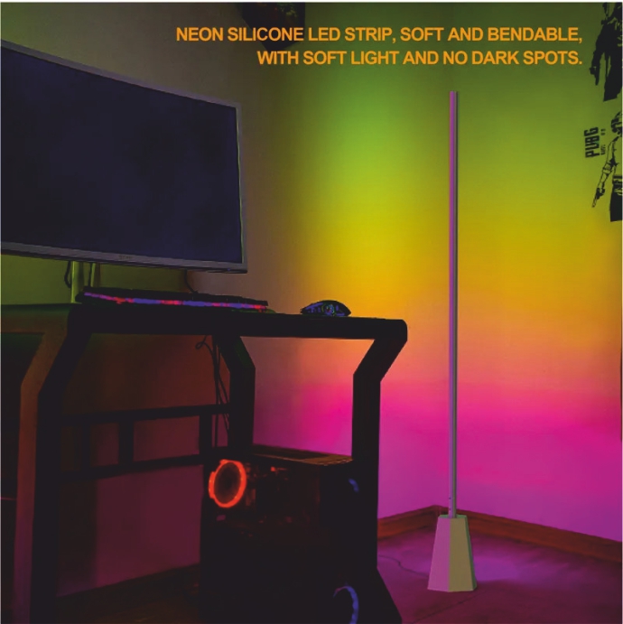6017 Lampara de suelo LED 24W , Dimable, RGB Aluminio Mate - Imagen 7