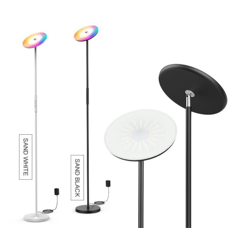 Pie de salón SMART, WI-FI + sensor táctil + APP control, regulable, 3000K- 6000K + RGB 25W, lacado NEGRO Mate - Imagen 2