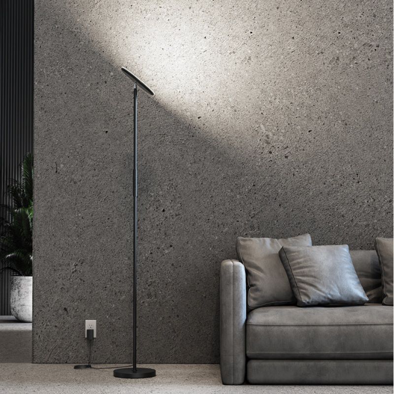 Pie de salón SMART, WI-FI + sensor táctil + APP control, regulable, 3000K- 6000K + RGB 25W, lacado NEGRO Mate - Imagen 5