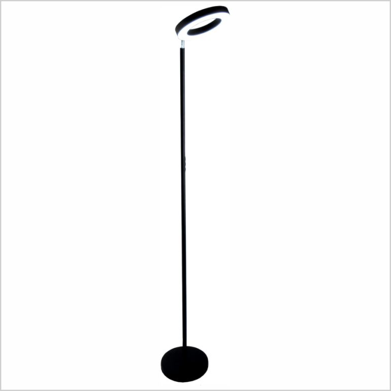Pie de salón SMART, WI-FI + sensor táctil + APP control, dimable 3000K- 6000K + RGB 42W NEGRO,