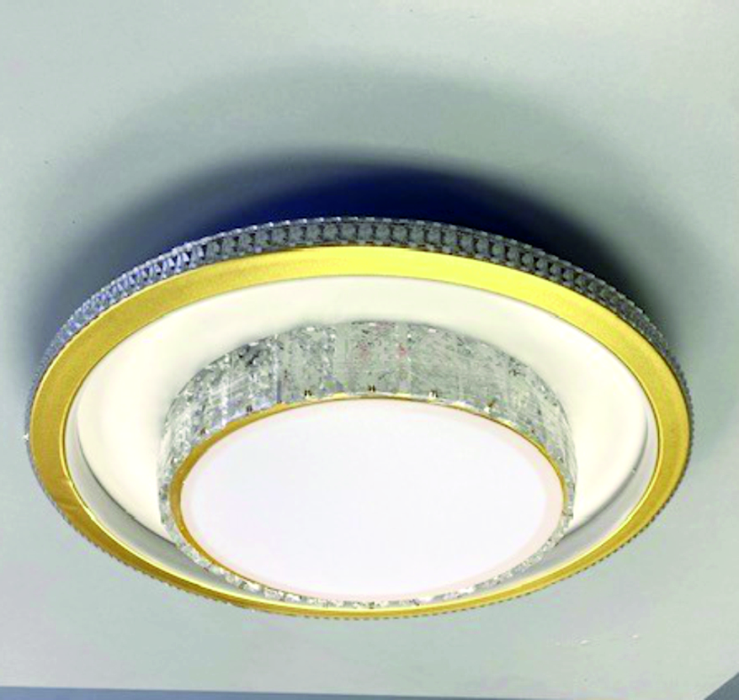 1044 Plafón de Techo Led 80W con mando , Regulable,dorado, redondo Ø40cm - Imagen 8