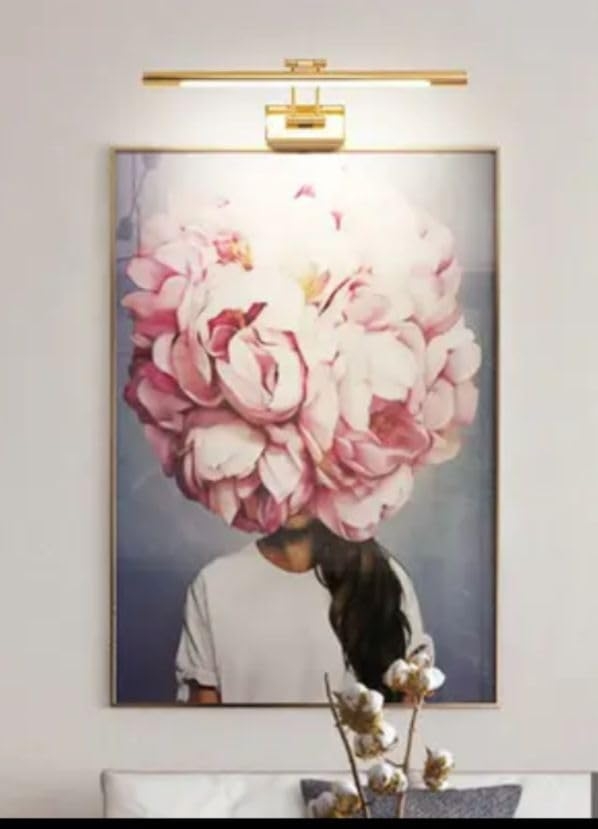 4113 Aplique LED de pared para  cuadros, led 9W, luz cálida, Acabado Oro con Cobre (rosado). 50cm - Imagen 5