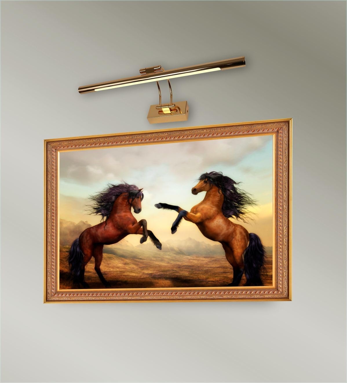 4113 Aplique LED de pared para  cuadros, led 9W, luz cálida, Acabado Oro con Cobre (rosado). 50cm - Imagen 9