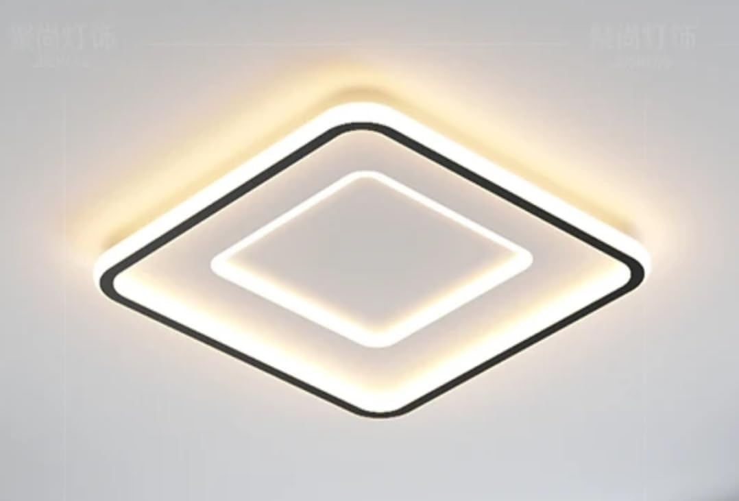1046 Plafón de Techo Led 120W con mando, Regulable,plano, cuadrado 48x48cm