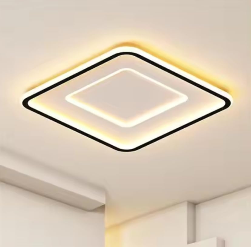 1046 Plafón de Techo Led 120W con mando, Regulable,plano, cuadrado 48x48cm - Imagen 2