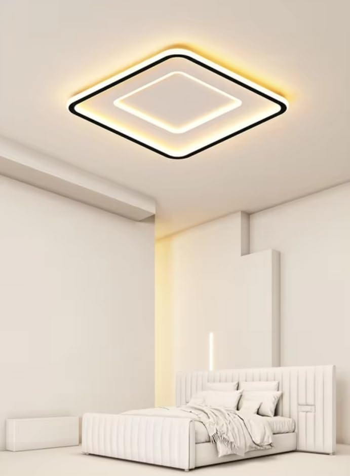 1046 Plafón de Techo Led 120W con mando, Regulable,plano, cuadrado 48x48cm - Imagen 4