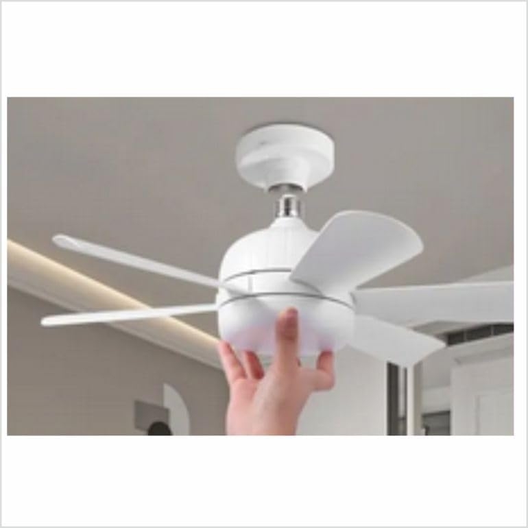 1055 Ventilador de techo con luz, silencioso DC. E27 BLANCO, Ø 46cm - Imagen 7