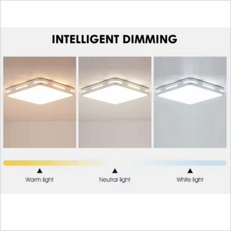 1041 Lampara de Techo Led 40w Lacado Blanco, Cuadrado 40x40cm - Imagen 3