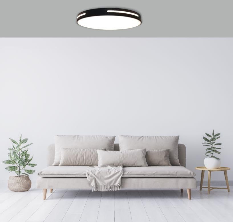 1047 Plafón de Techo LED 40W Lacado negro Ø40cm - Imagen 3