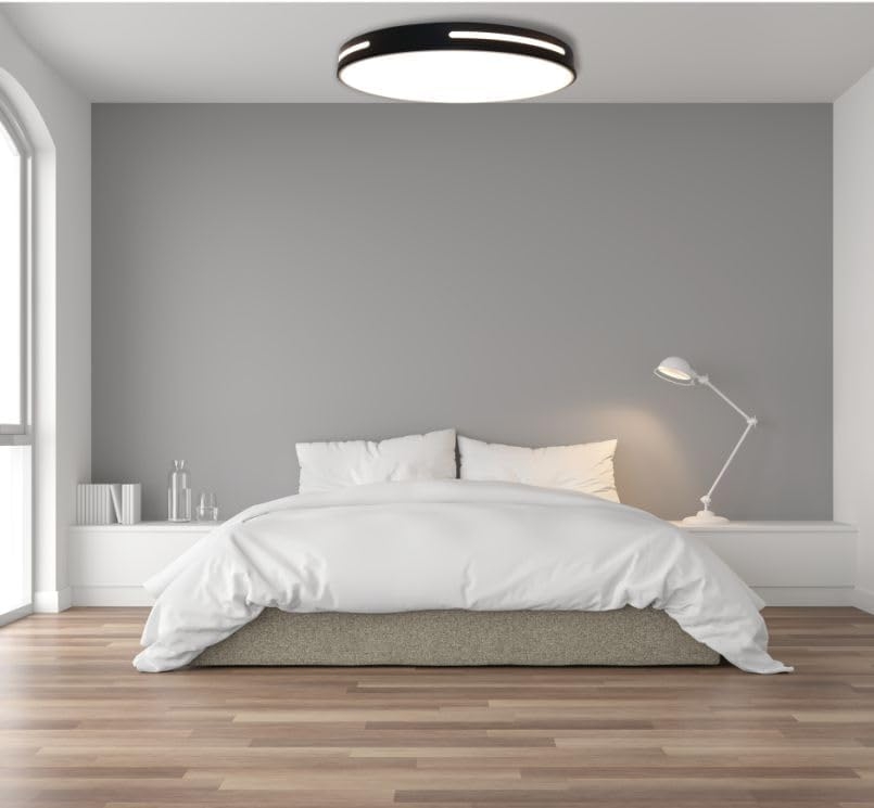 1047 Plafón de Techo LED 40W Lacado negro Ø40cm - Imagen 4