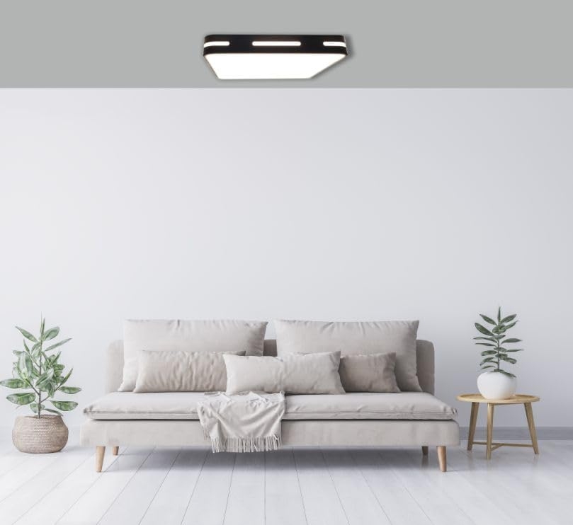1048 Plafón de Techo LED 40W Negro. 40x40cm. - Imagen 6