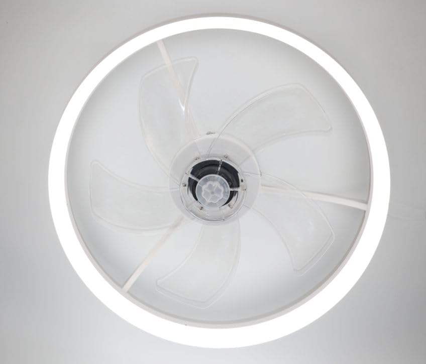 1049 Ventilador de techo con luz, silencioso DC, mando a distancia, BLANCO, Ø 50cm - Imagen 2