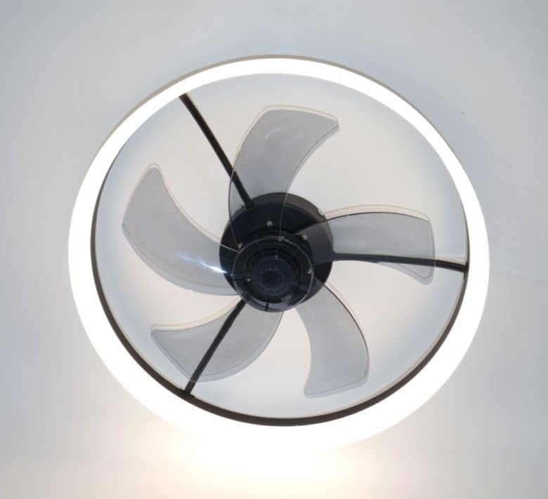 1050 Ventilador de techo con luz, silencioso DC, mando a distancia, NEGRO, Ø 50cm - Imagen 6