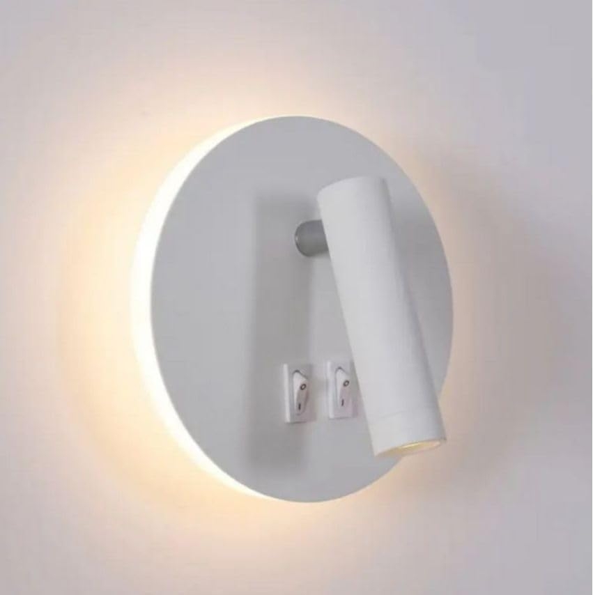 4115 Aplique LED de pared orientable y giratorio, lacado Blanco mate, led 3+9W 3000K. - Imagen 2