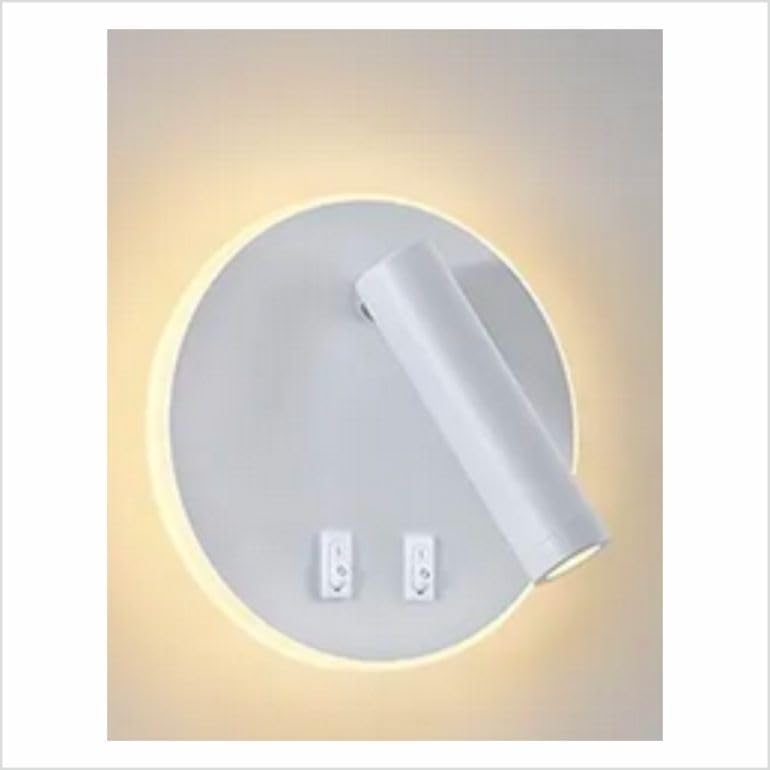 4115 Aplique LED de pared orientable y giratorio, lacado Blanco mate, led 3+9W 3000K. - Imagen 4