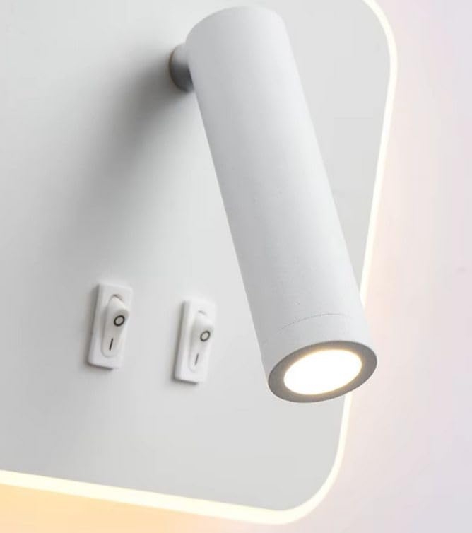 4115 Aplique LED de pared orientable y giratorio, lacado Blanco mate, led 3+9W 3000K. - Imagen 5