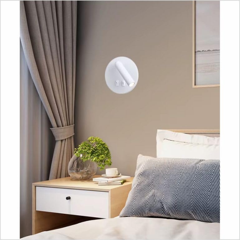4115 Aplique LED de pared orientable y giratorio, lacado Blanco mate, led 3+9W 3000K. - Imagen 7