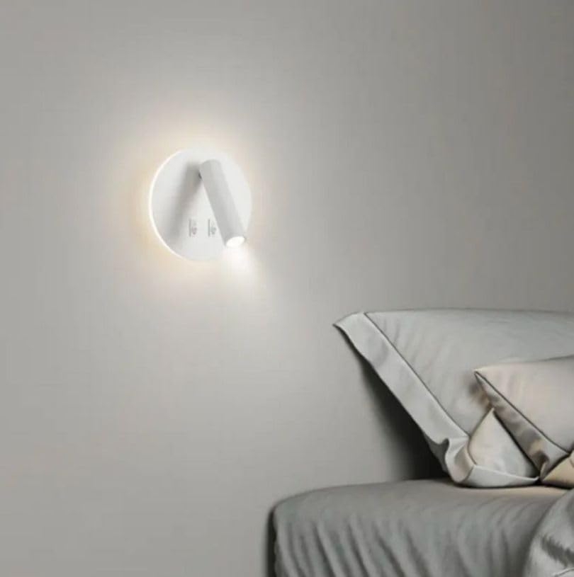4115 Aplique LED de pared orientable y giratorio, lacado Blanco mate, led 3+9W 3000K. - Imagen 8