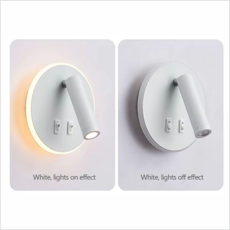 4115 Aplique LED de pared orientable y giratorio, lacado Blanco mate, led 3+9W 3000K. - Imagen 9