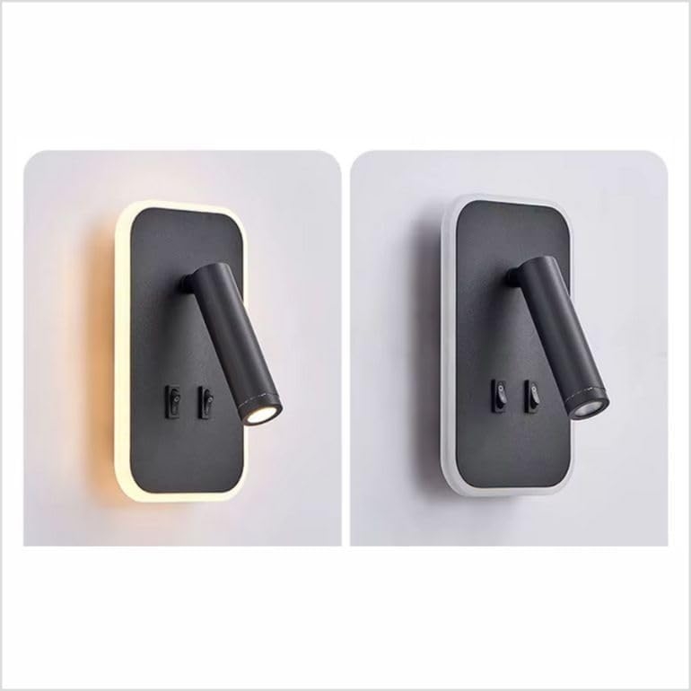 4118 Aplique LED de pared orientable y giratorio, lacado Negro mate, led 3+9W  3000K. - Imagen 5