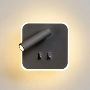 4005 Aplique LED de pared orientable,12w  Negro mate, 14cm