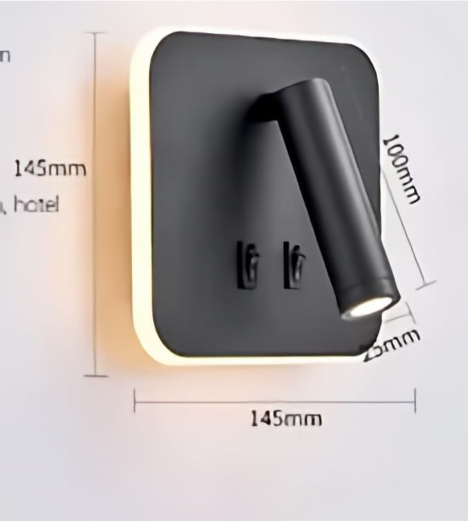 4005 Aplique LED de pared orientable,12w  Negro mate, 14cm - Imagen 9