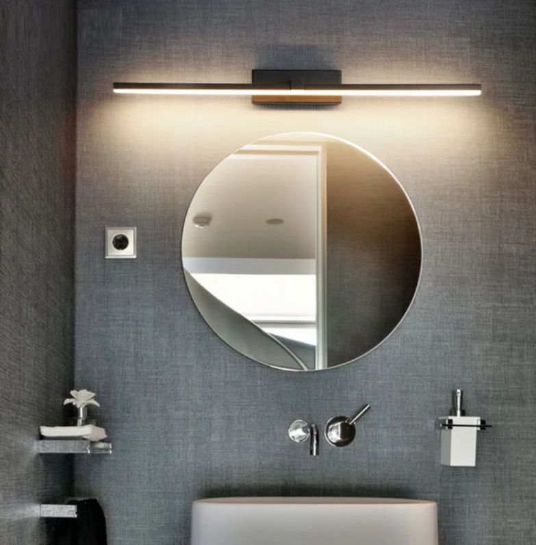 4119 Aplique LED  de pared para iluminar cuadros y espejos, led 8W y 800 lúmenes, tono de luz cálido, Negro mate. 40cm - Imagen 8