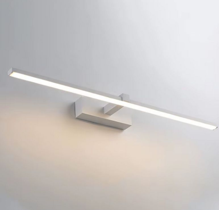 4120 Aplique LED de pared para iluminar cuadros y espejos, led 8W y 800 lúmenes, tono de luz cálido, Blanco mate. 40cm