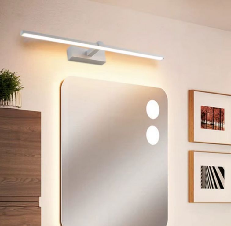 4120 Aplique LED de pared para iluminar cuadros y espejos, led 8W y 800 lúmenes, tono de luz cálido, Blanco mate. 40cm - Imagen 2