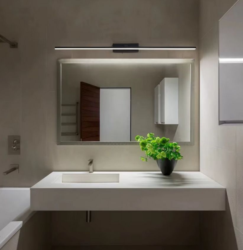 4121 Aplique LED de pared para iluminar cuadros y espejos, led 12W y 1200 lúmenes, tono de luz cálido, Negro mate. 60cm - Imagen 7