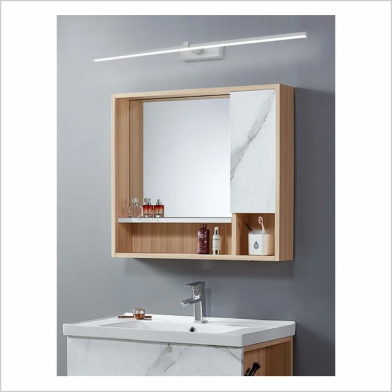 4122 Aplique LED de pared para iluminar cuadros y espejos, led 12W y 1200 lúmenes, tono de luz cálido, Blanco mate. 60cm - Imagen 4