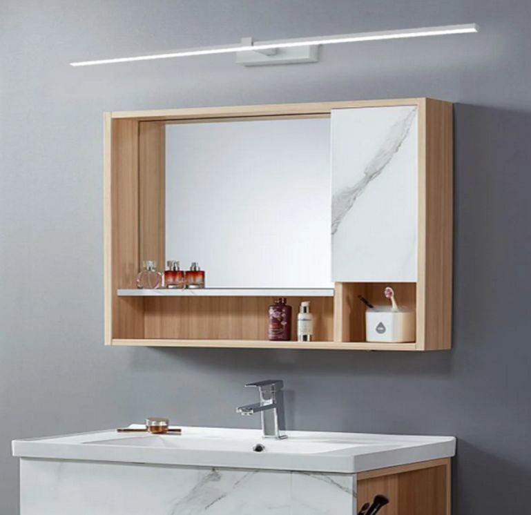 4124 Aplique LED de pared para iluminar cuadros y espejos, led 16W y 1600 lúmenes, tono de luz cálido, Blanco mate. 80cm - Imagen 2