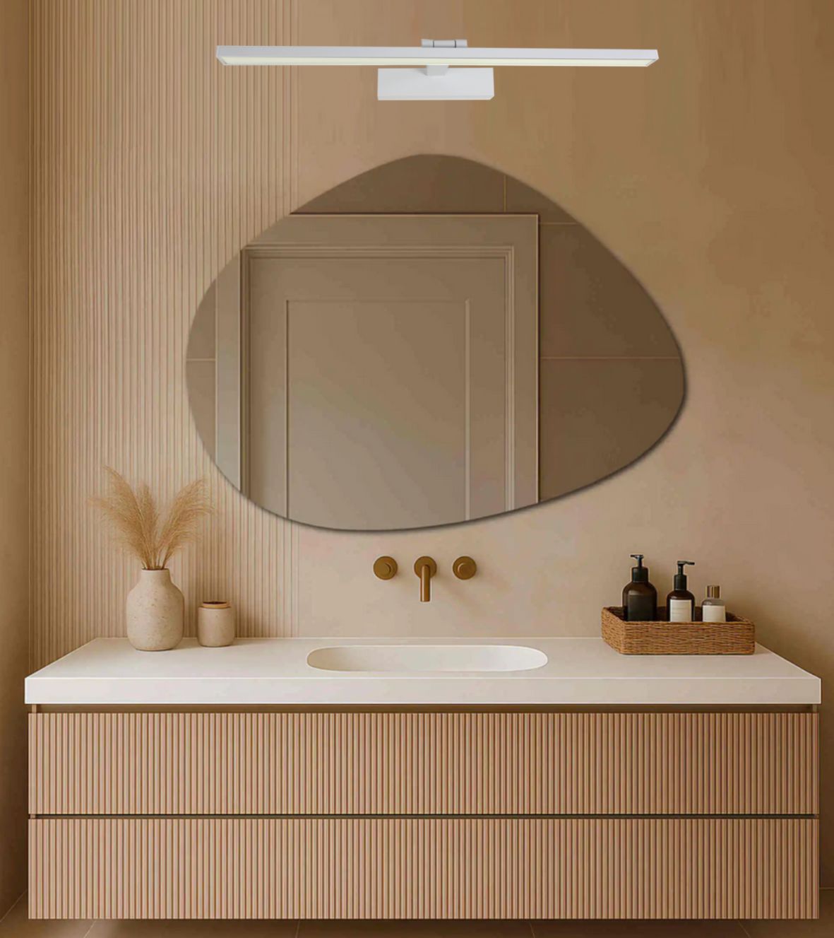 4128 Aplique LED de pared 60 cm – BLANCO mate, 14W, luz cálida. Articulado - Imagen 5
