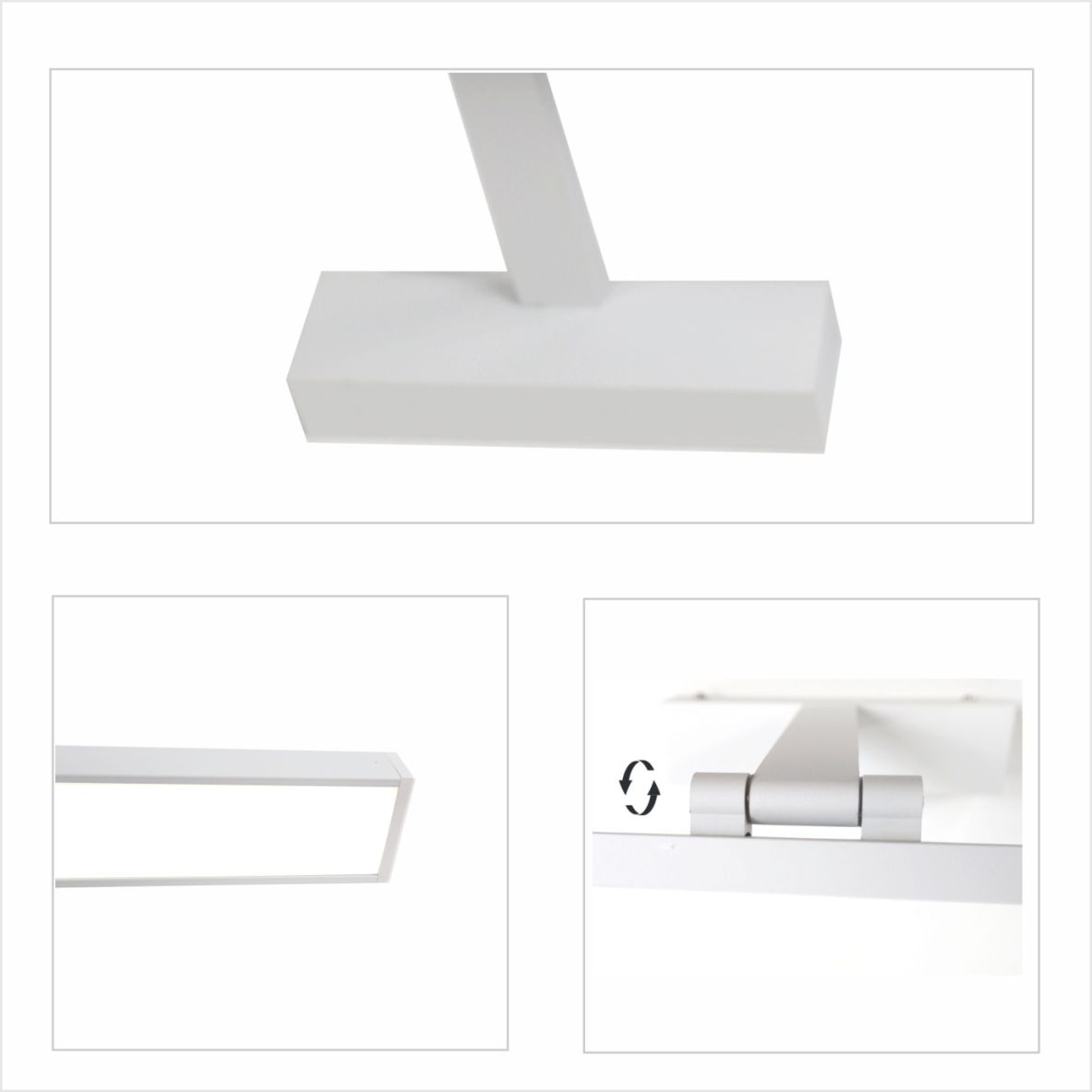 4128 Aplique LED de pared 60 cm – BLANCO mate, 14W, luz cálida. Articulado - Imagen 6